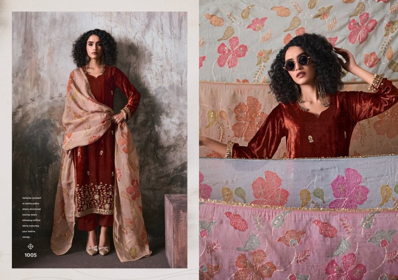 Makhmal By Rangati Plush Velvet Dress Materials